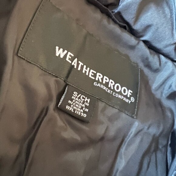 Weatherproof Long Black Down Puffer Coat Parka with Removable Faux Fur Hood S - Picture 14 of 16